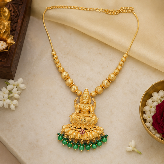 Mahalakshmi Maragatha Prabha Necklace