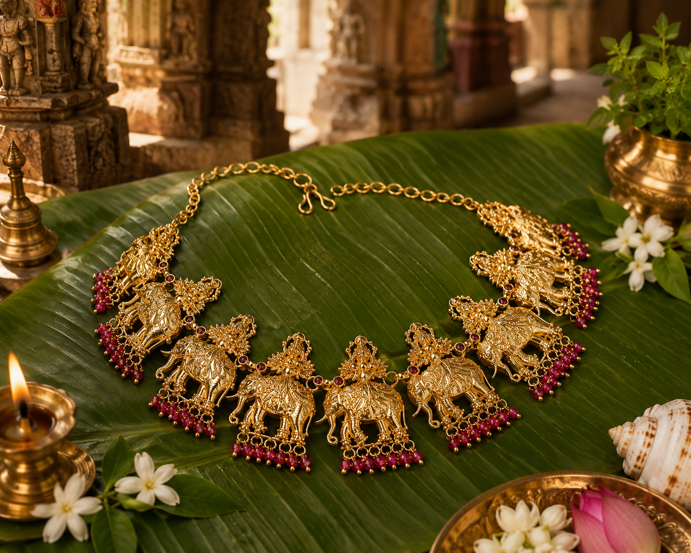 Gaja Lakshmi Vaibhava Necklace