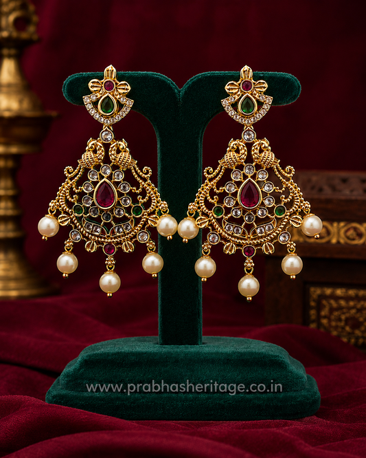 Ratna Mayura Chandrika Earrings