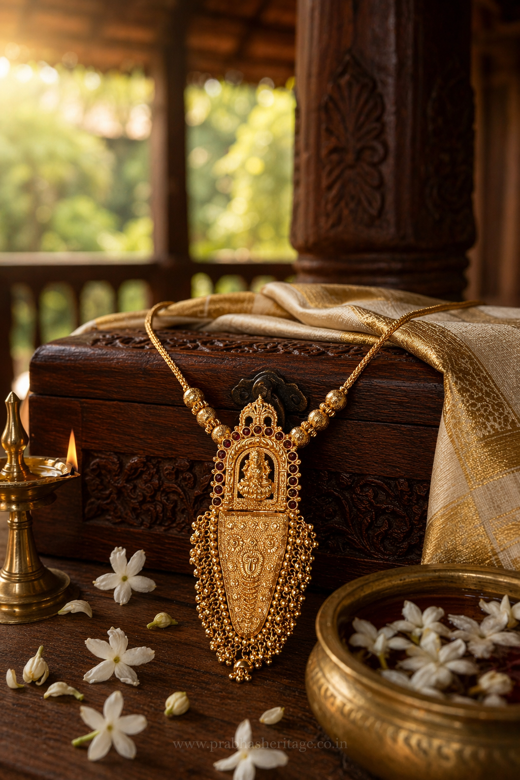 Gaja Lakshmi Nettipattam - Gold Beads