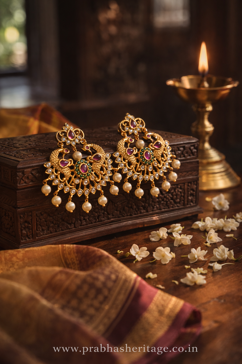 Mayura Chandrika Temple Danglers