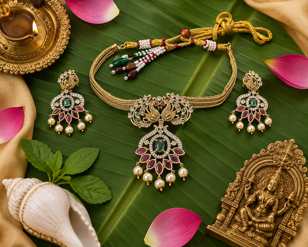 Mayura Padmam Necklace Set
