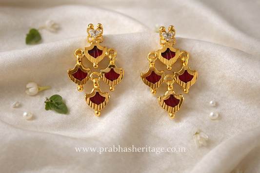 Anuraga Palakka Earrings - Red