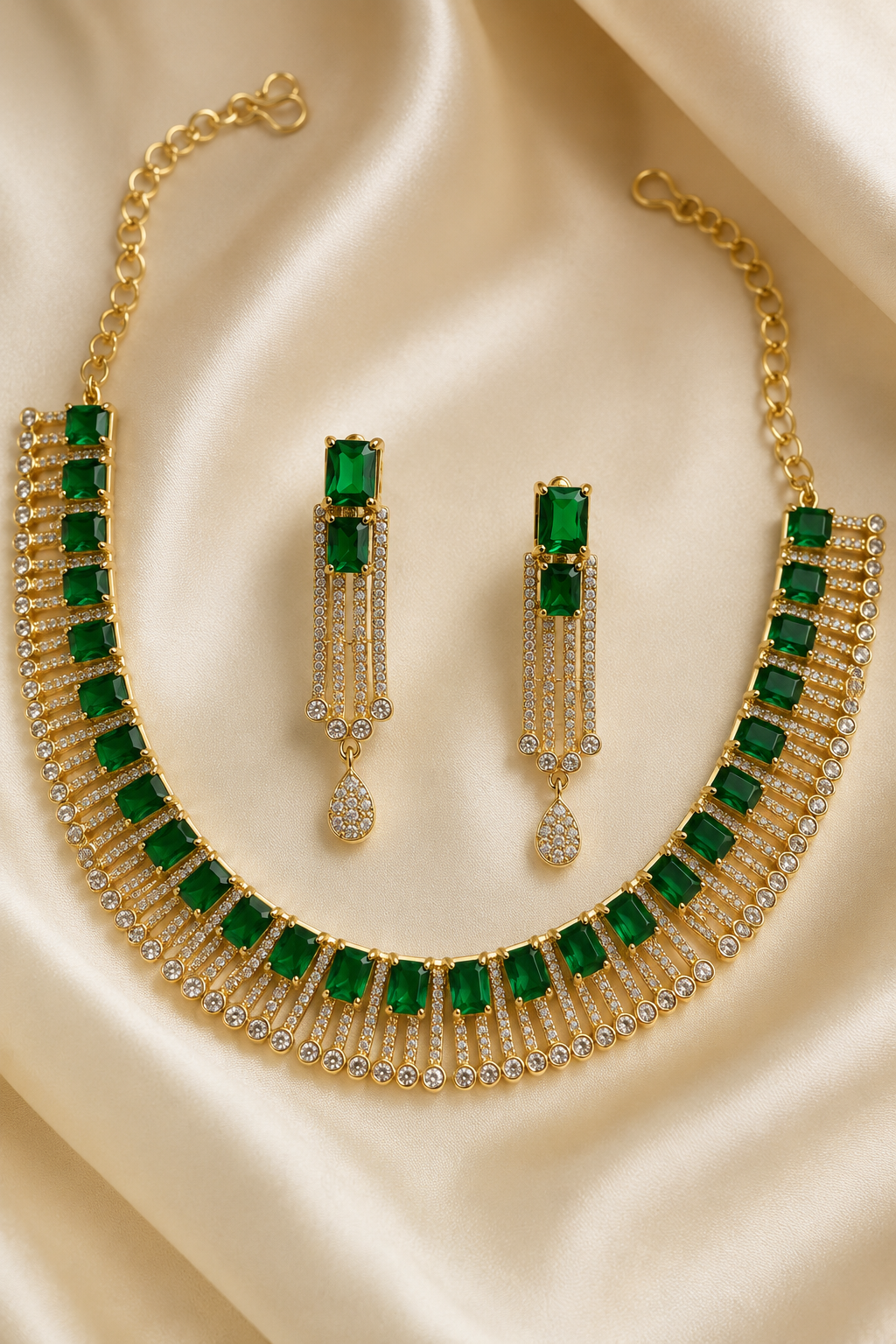 Maragatha Thaarika Necklace Set