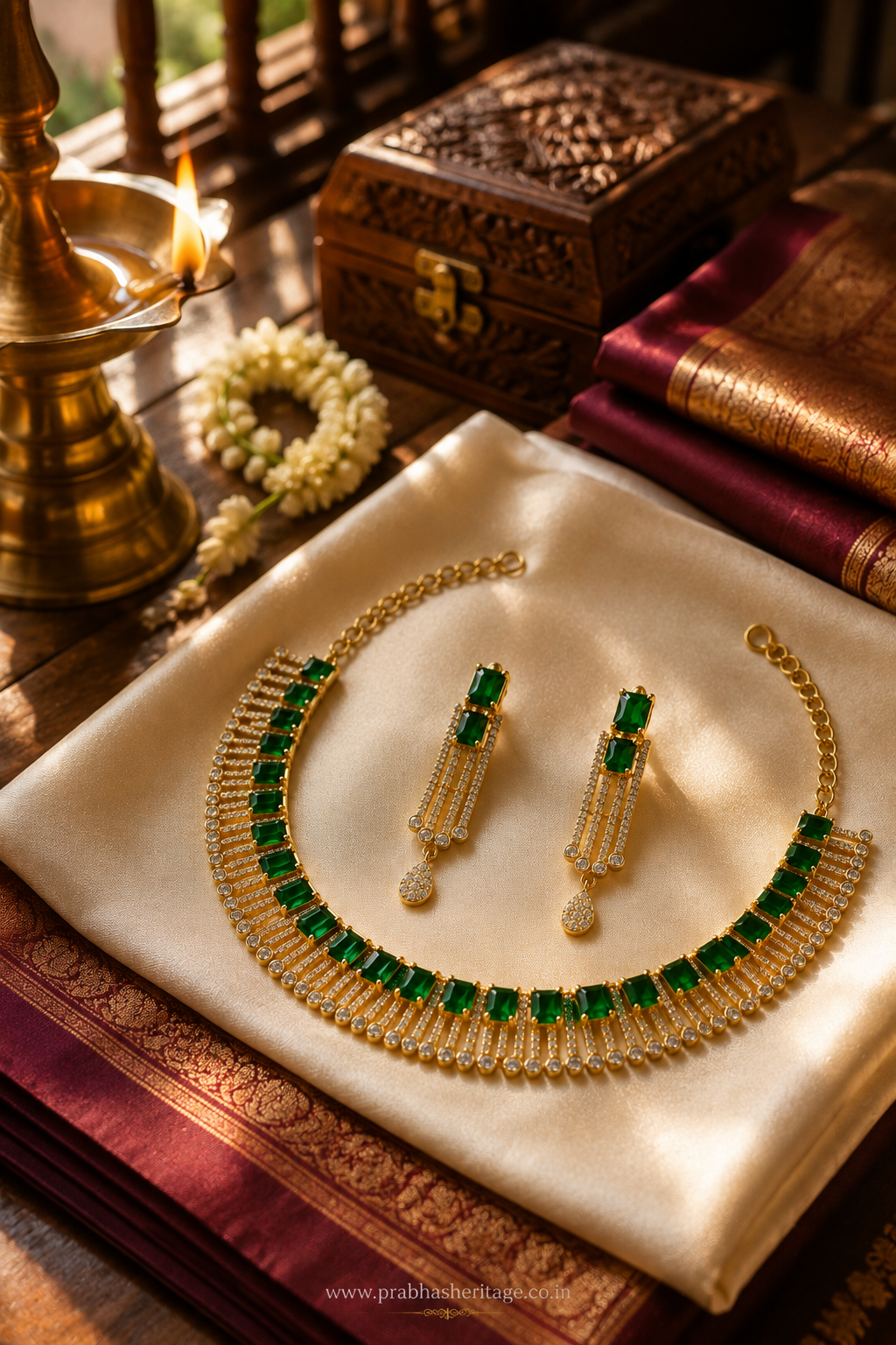 Maragatha Thaarika Necklace Set