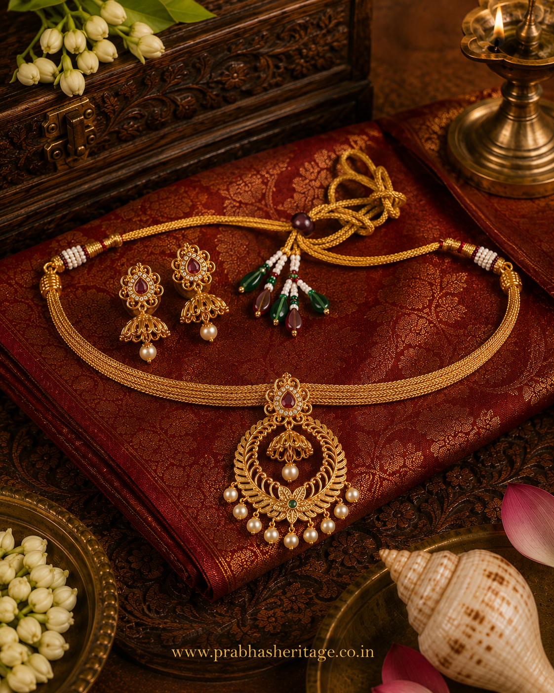 Ratna Mayuri Jhimikki Choker