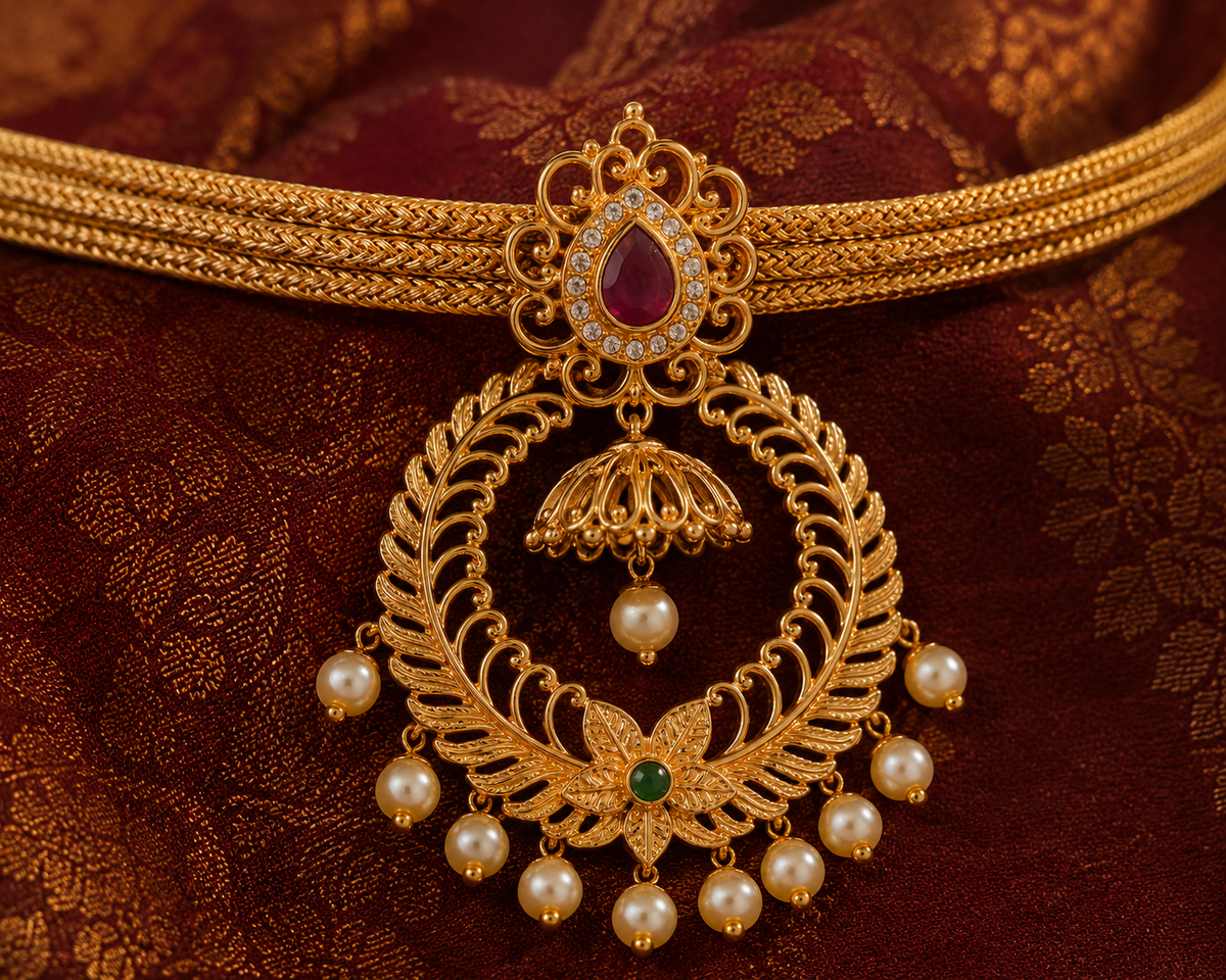 Ratna Mayuri Jhimikki Choker