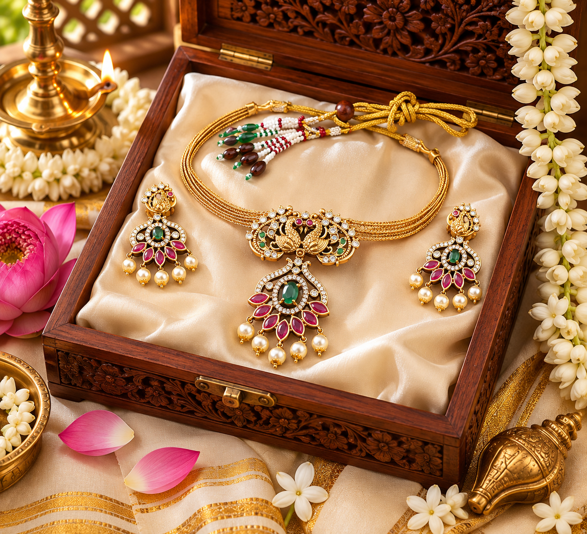 Mayura Padmam Necklace Set