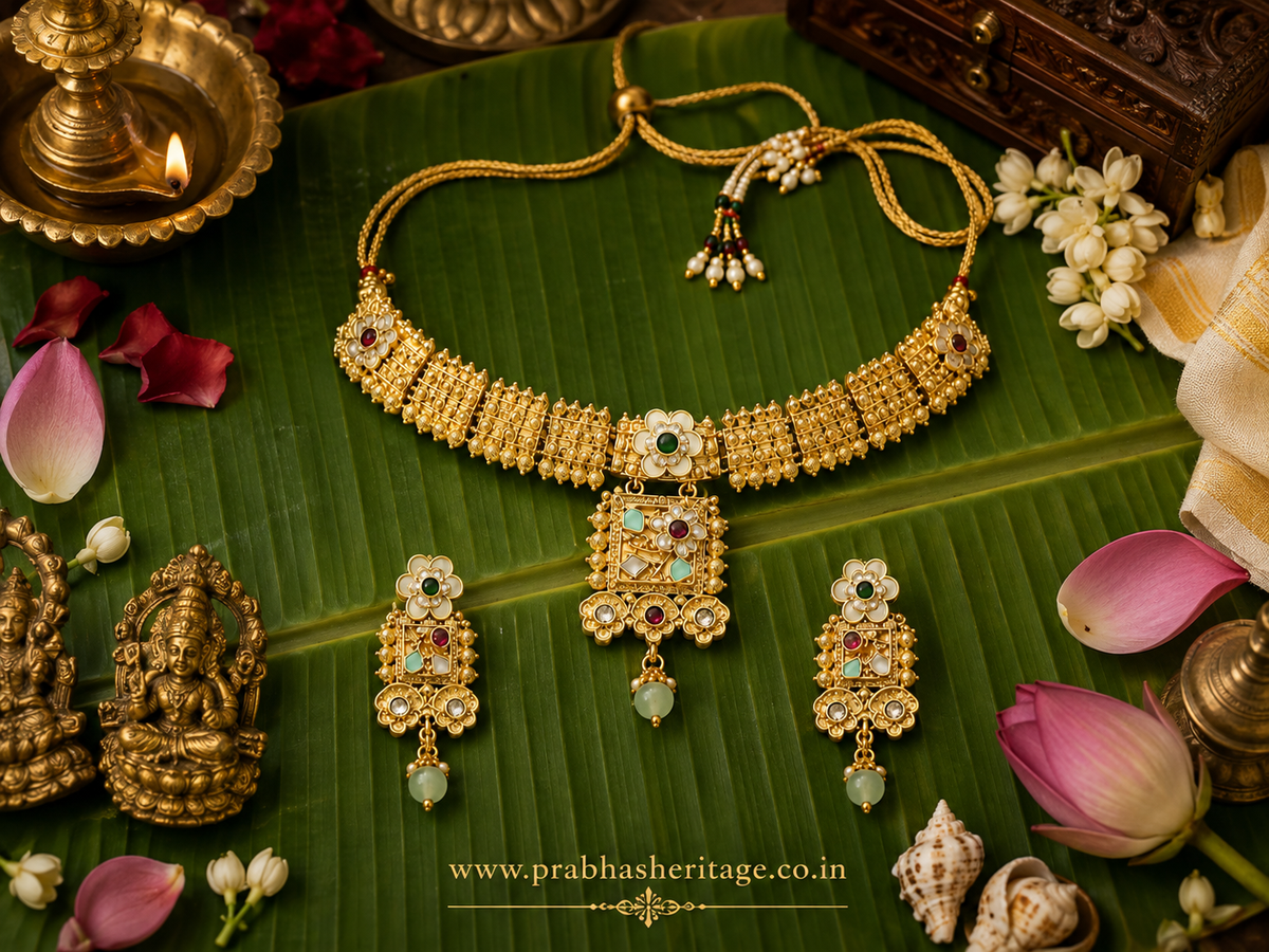 Pushpa Varnam Choker Set
