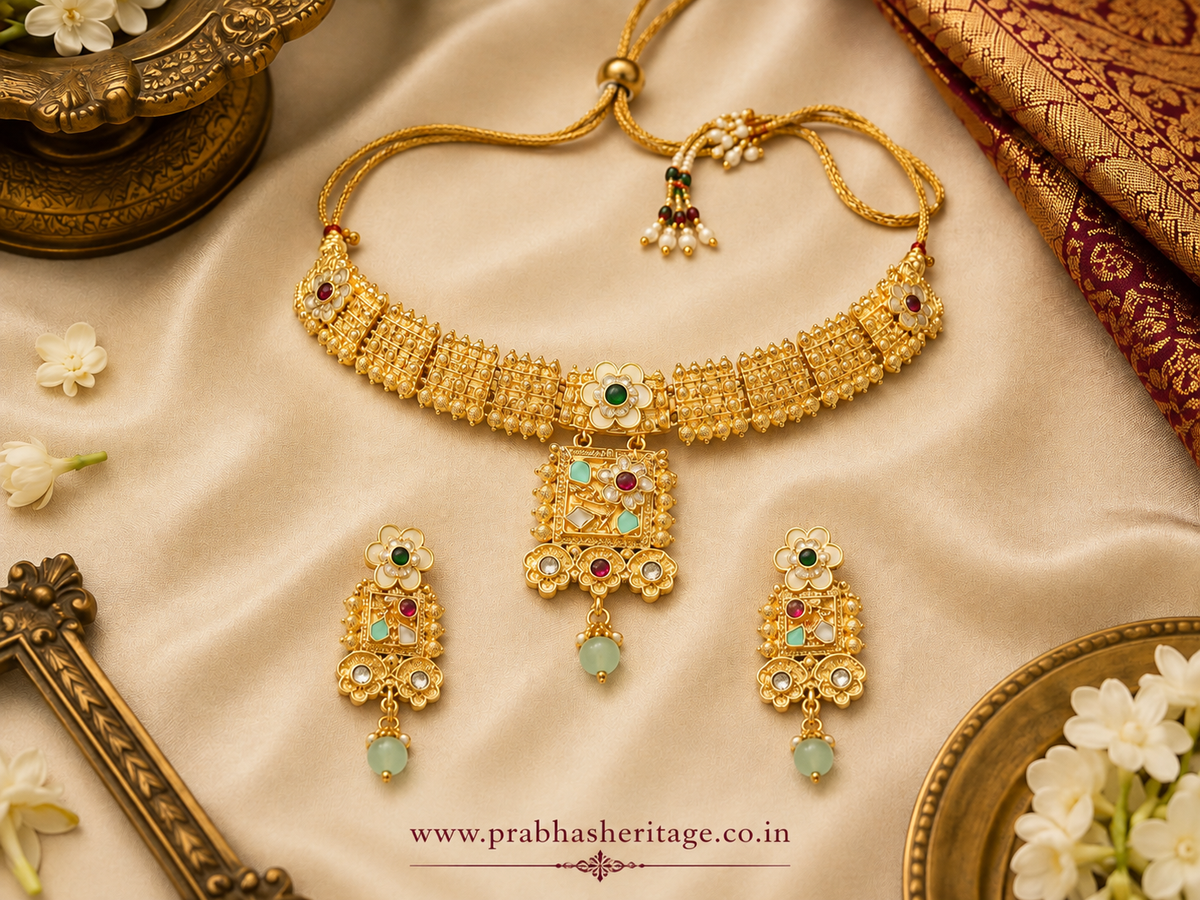 Pushpa Varnam Choker Set