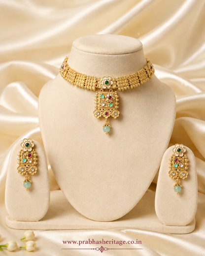 Pushpa Varnam Choker Set