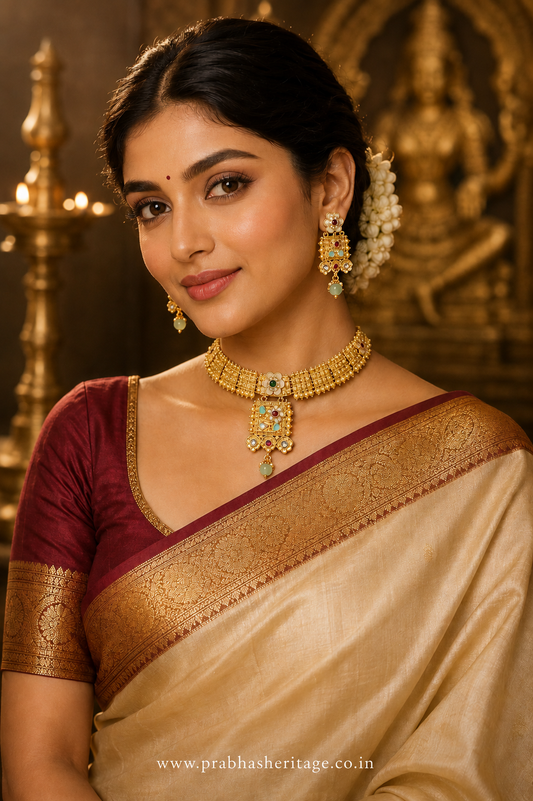 Pushpa Varnam Choker Set