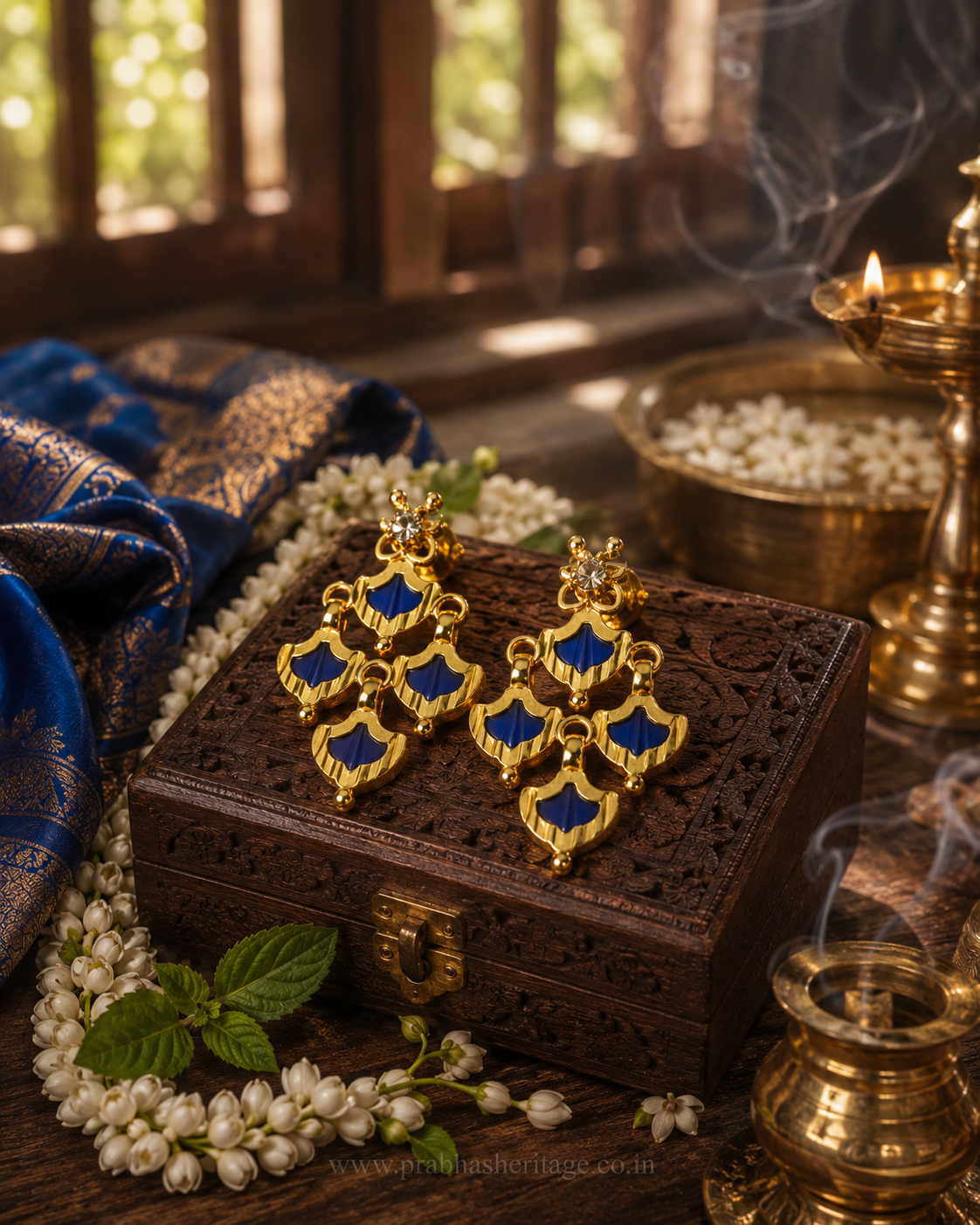 Anuraga Palakka Earrings - Blue