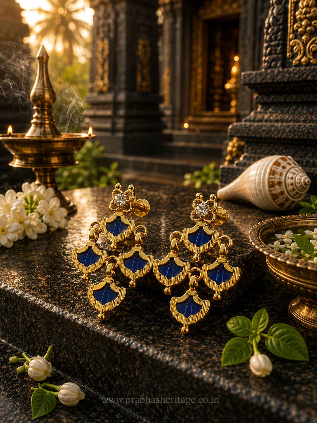 Anuraga Palakka Earrings - Blue