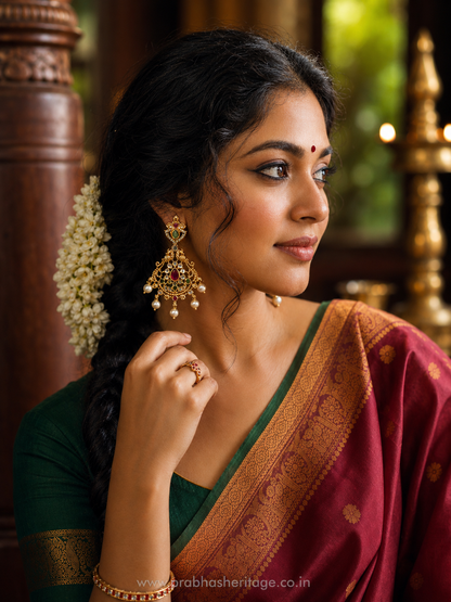 Ratna Mayura Chandrika Earrings
