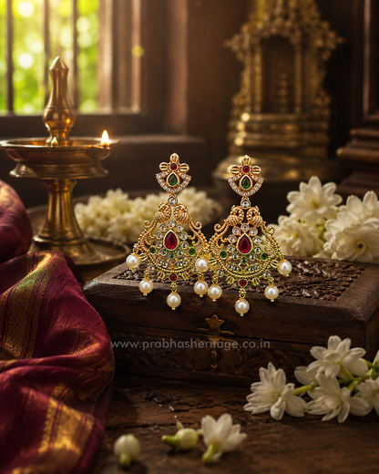 Ratna Mayura Chandrika Earrings