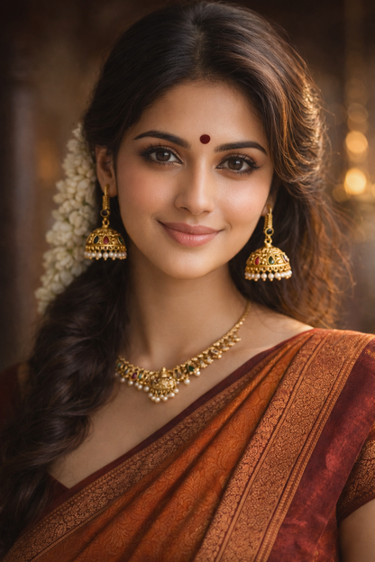 Lakshmi Heritage Ruby-Emerald Temple Jhimikki