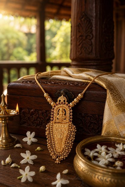 Gaja Lakshmi Nettipattam - Gold Beads