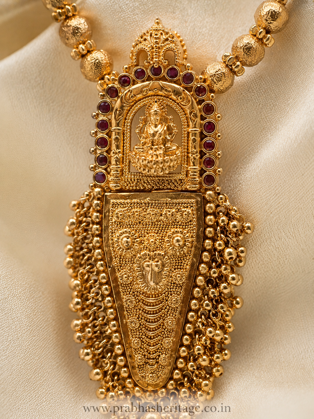 Gaja Lakshmi Nettipattam - Gold Beads