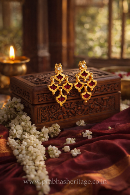 Anuraga Palakka Earrings - Red