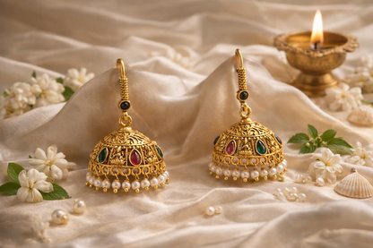 Lakshmi Heritage Ruby-Emerald Temple Jhimikki