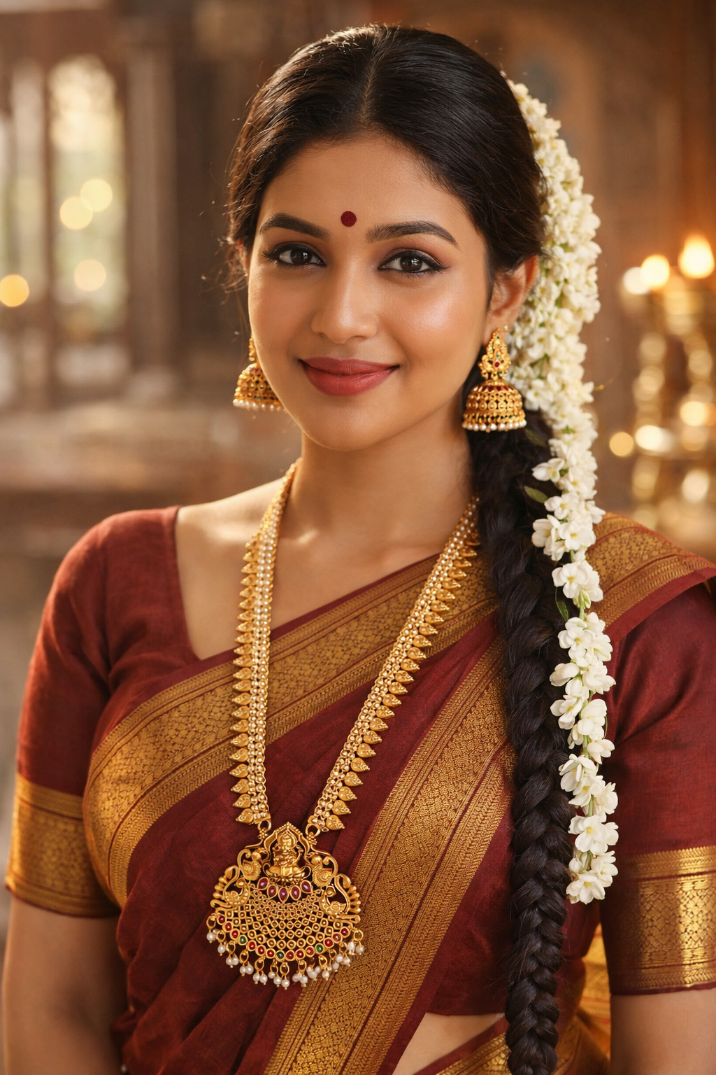 Antique Pearl Haram with Lakshmi Pendant