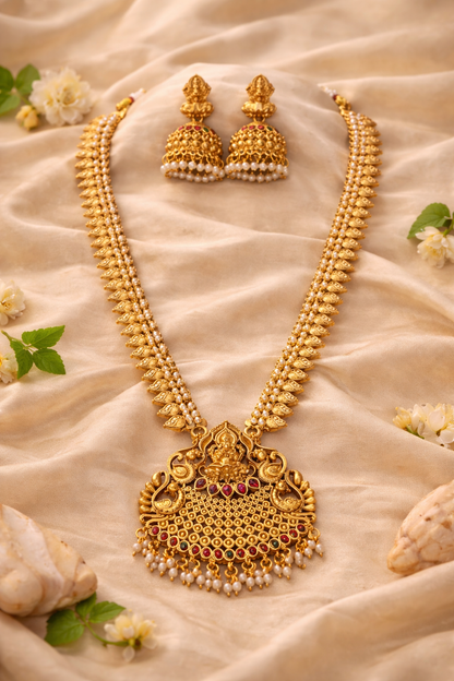 Antique Pearl Haram with Lakshmi Pendant