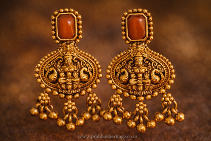 Lakshmi Mayura Antique Temple Necklace Set